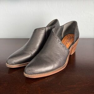 Zodiac Black Leather Ankle Booties